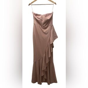 Dress the Population Women's Maxi Skirt in Tan